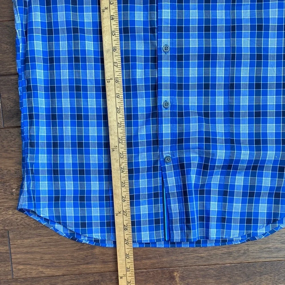 Banana Republic slim fit Blue Checkered Button-Down Shirt